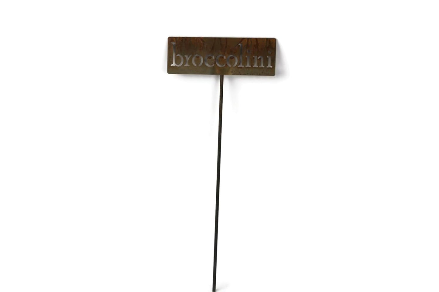Classic Metal Garden Markers 19 Inches Tall (broccolini, Naturally Rusted)-VerdiqueGarden