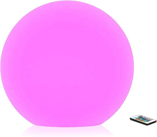 6-Inch LED Ball Light, Multi-Color Rechargeable Night Lights Waterproof Dimmable Mood Lamp with Remote for Home Garden Patio Party Bar Decors-VerdiqueGarden