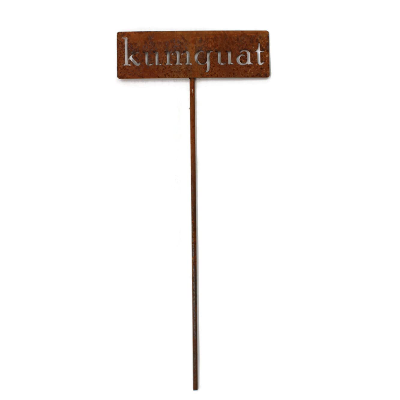 Classic Metal Garden Markers 19 Inches Tall (kumquat, Naturally Rusted)-VerdiqueGarden