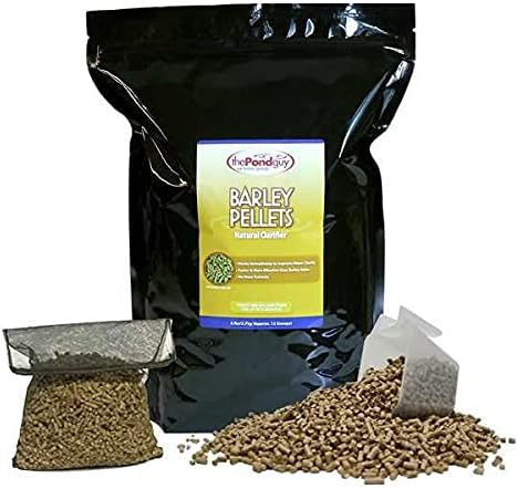 The Pond Guy Barley Straw Pellets Natural Clarifier for Water Gardens & Fountains, Treatment for Cloudy Ponds, Koi Fish, Plant & Pet Safe, 12 lbs-VerdiqueGarden