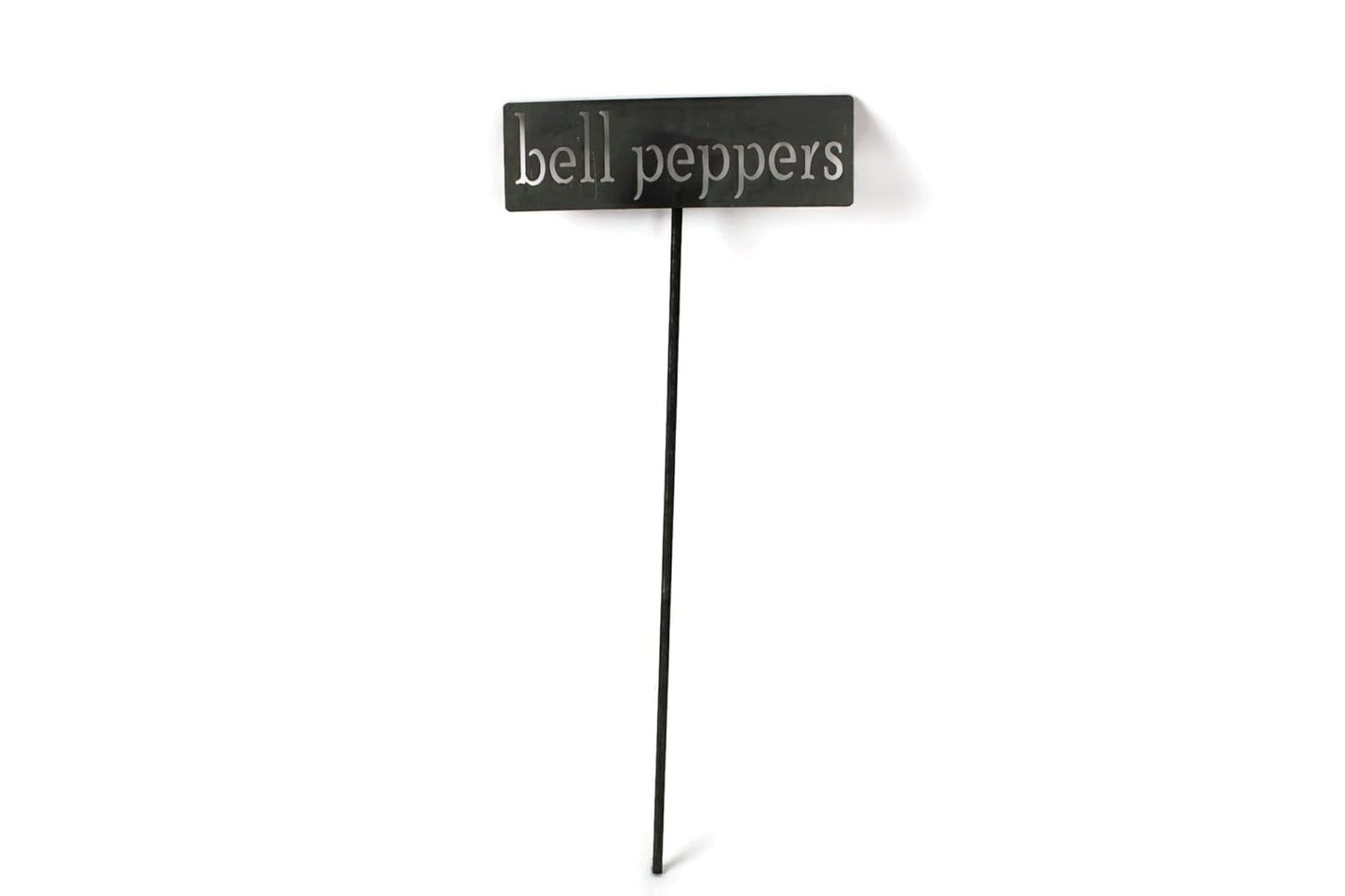 Classic Metal Garden Markers 19 Inches Tall (bell peppers, Raw, Unfinished Steel (will rust with time))-VerdiqueGarden