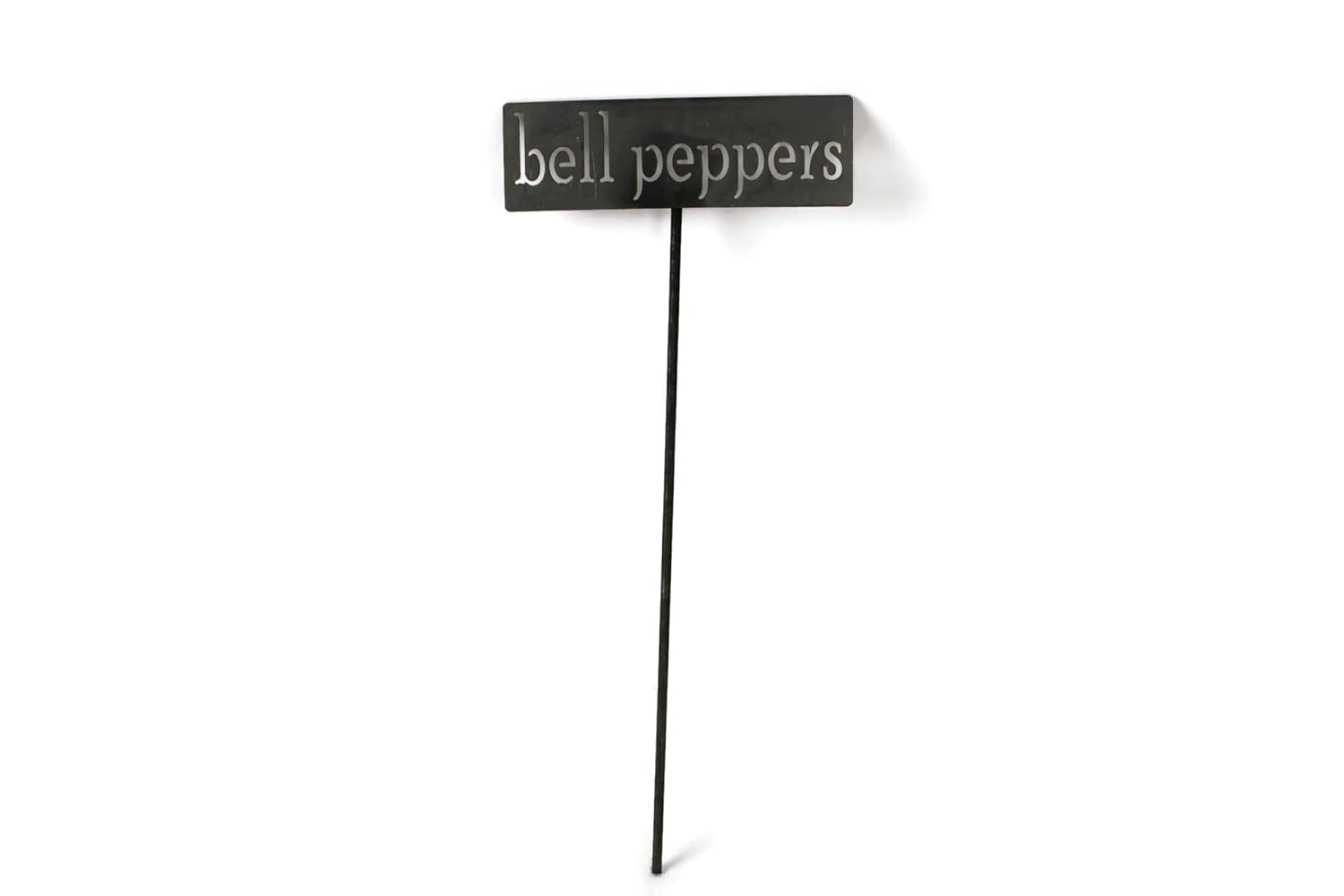 Classic Metal Garden Markers 19 Inches Tall (bell peppers, Raw, Unfinished Steel (will rust with time))-VerdiqueGarden