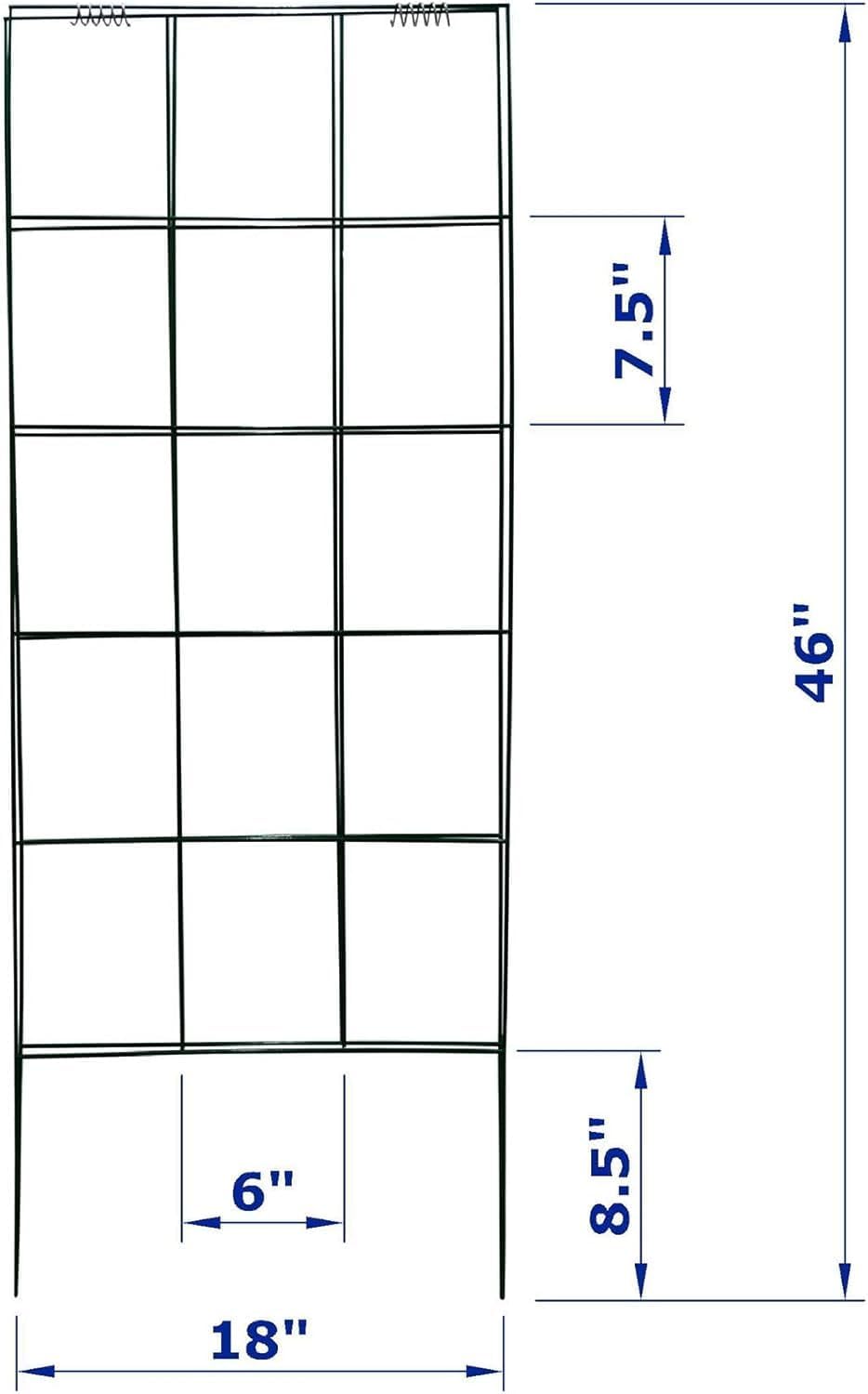 Garden Cucumber Trellis A-Frame Folding Plant Trellis 46 Inch by 18 Inch for Climbing Vegetables Flowers Black 2 Pack with Clips and Cable Ties-VerdiqueGarden