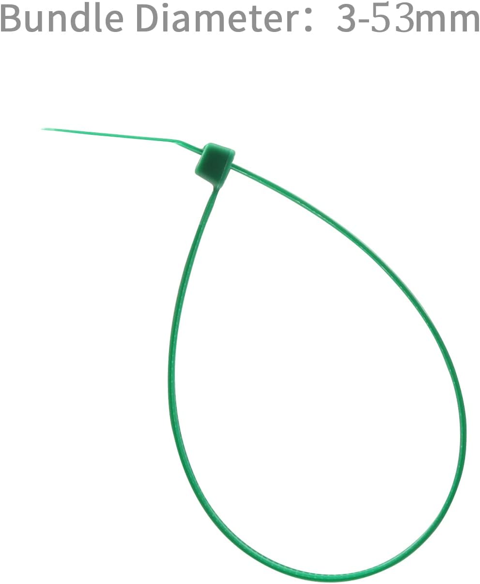 XINGO 100PCS Heavy Duty Cable Zip Ties, 8 inch Green Nylon, 50 Pounds Tensile Strength, Self-Locking-VerdiqueGarden