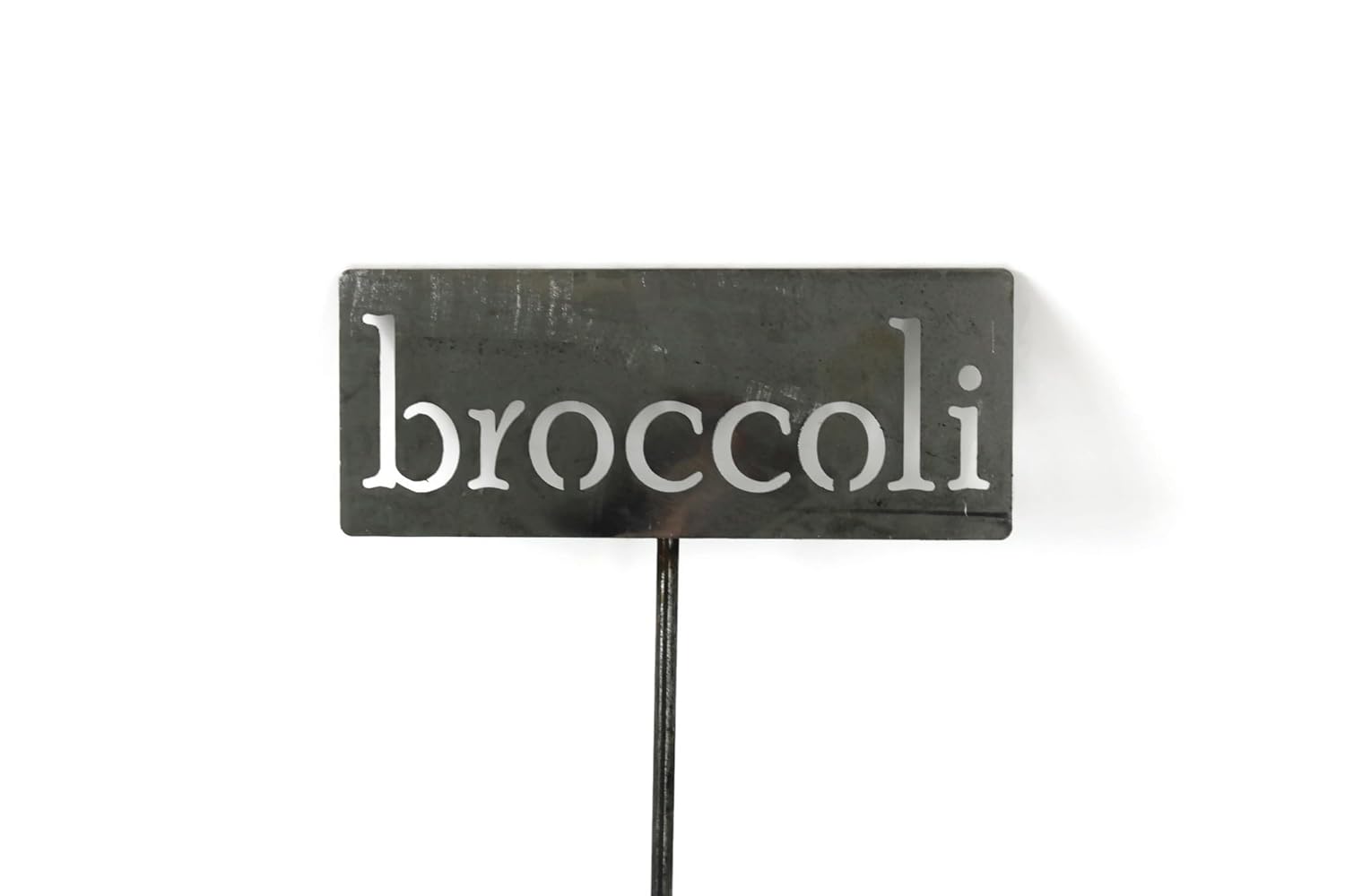 Classic Metal Garden Markers 19 Inches Tall (broccoli, Raw, Unfinished Steel (will rust with time))-VerdiqueGarden
