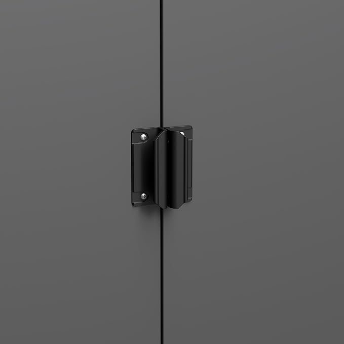 Cover It 6' x 4' Galvanized Steel Outdoor Storage Shed with Pent Roof and Lockable Sliding Doors, Weather-Resistant Steel Storage Shed for Backyards, Gray-VerdiqueGarden