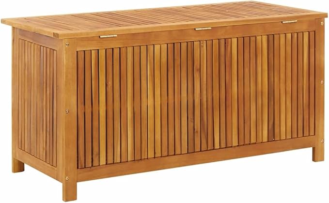 vidaXL Outdoor Storage Box - Wooden Deck Cabinet for Patio/Garden with Water-Resistant Lining, Farmhouse Style-VerdiqueGarden