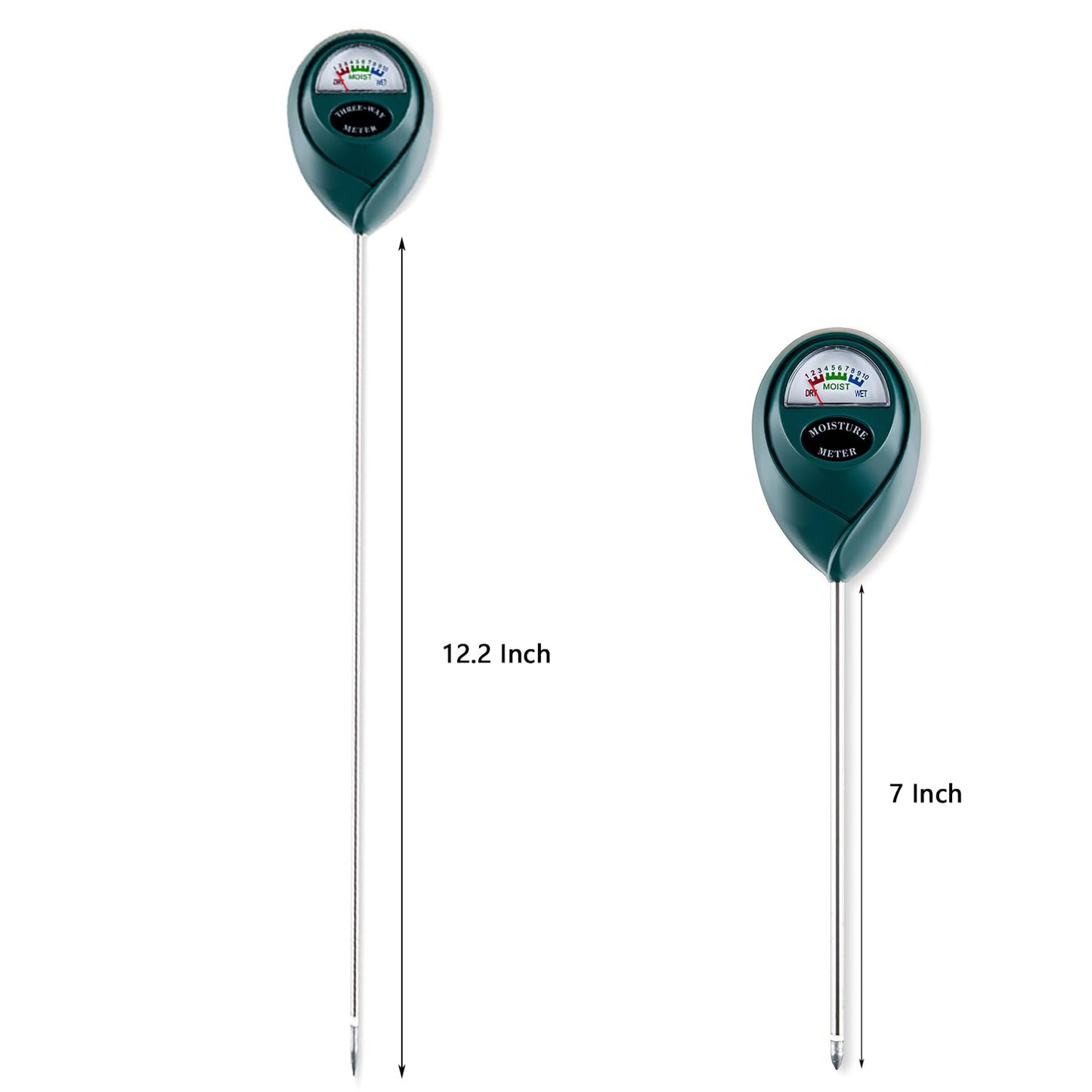 Tennedriv Green Long Probe Soil Moisture Meter for Outdoor Plants, Plant Water Meter for Outdoor Plants,Plant Moisture Meter for Indoor Plants and Outdoor Plants, No Batteries Required-VerdiqueGarden