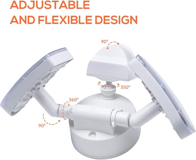 JJC 3700LM 32W LED Security Lights Motion Sensor Flood Light, LED Motion Sensor Outdoor Lights Fixture, Waterproof IP65,5700K Super Bright Motion Detector Lights for Garage, Porch (Not Solar Powered)-VerdiqueGarden