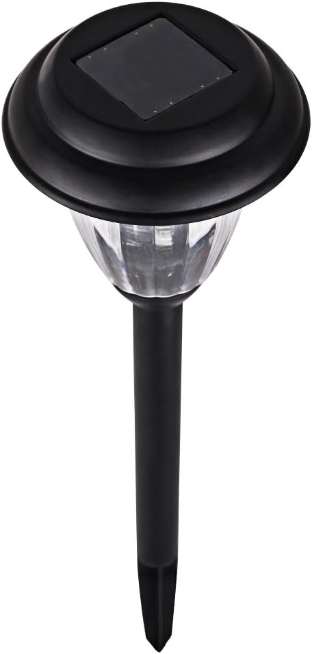 Solar Outdoor Pathway Lights Matt Black Stainless Steel Painted LED Lights for Garden Landscape Path Yard Driveway (black-8pack)-VerdiqueGarden