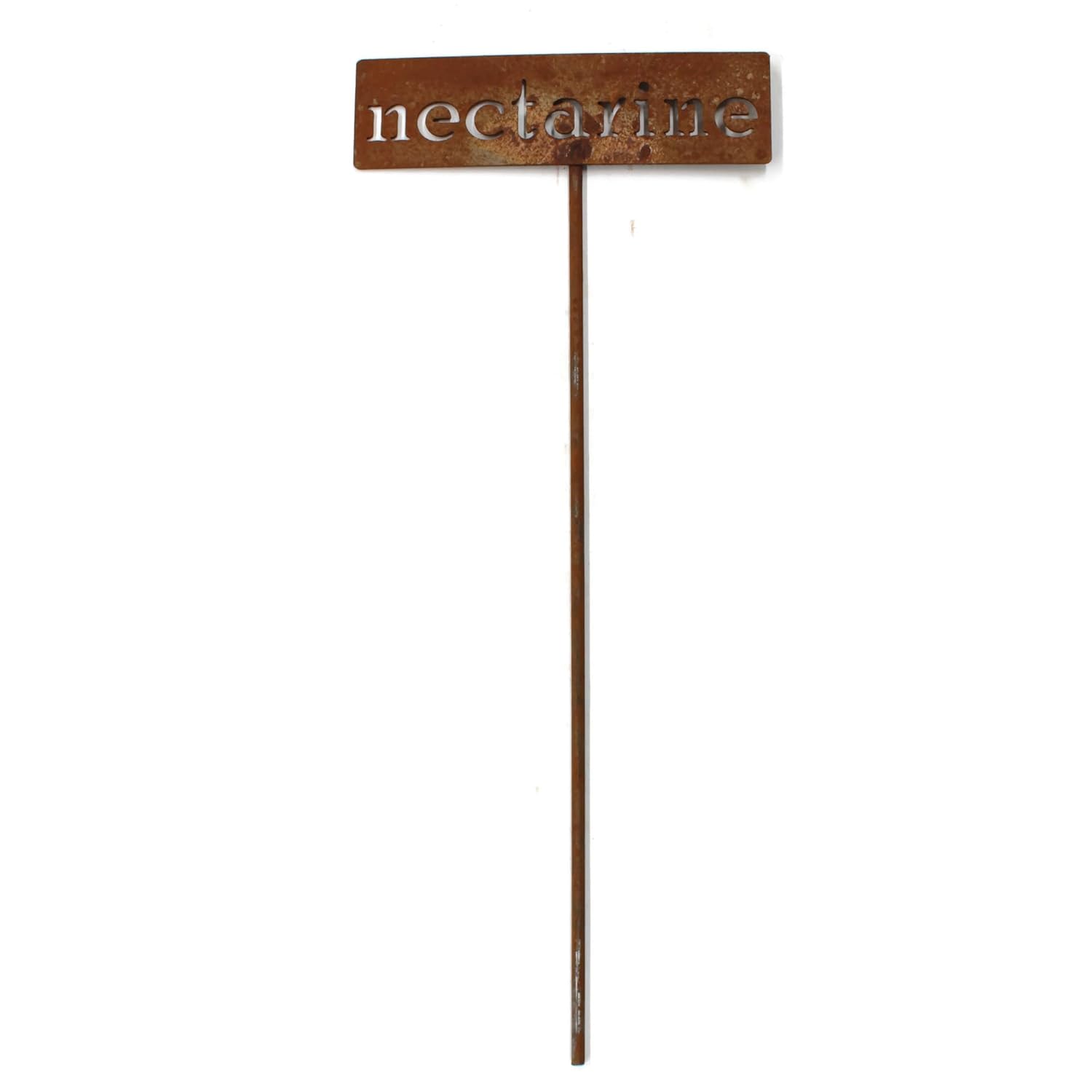 Classic Metal Garden Markers 19 Inches Tall (nectarine, Naturally Rusted)-VerdiqueGarden