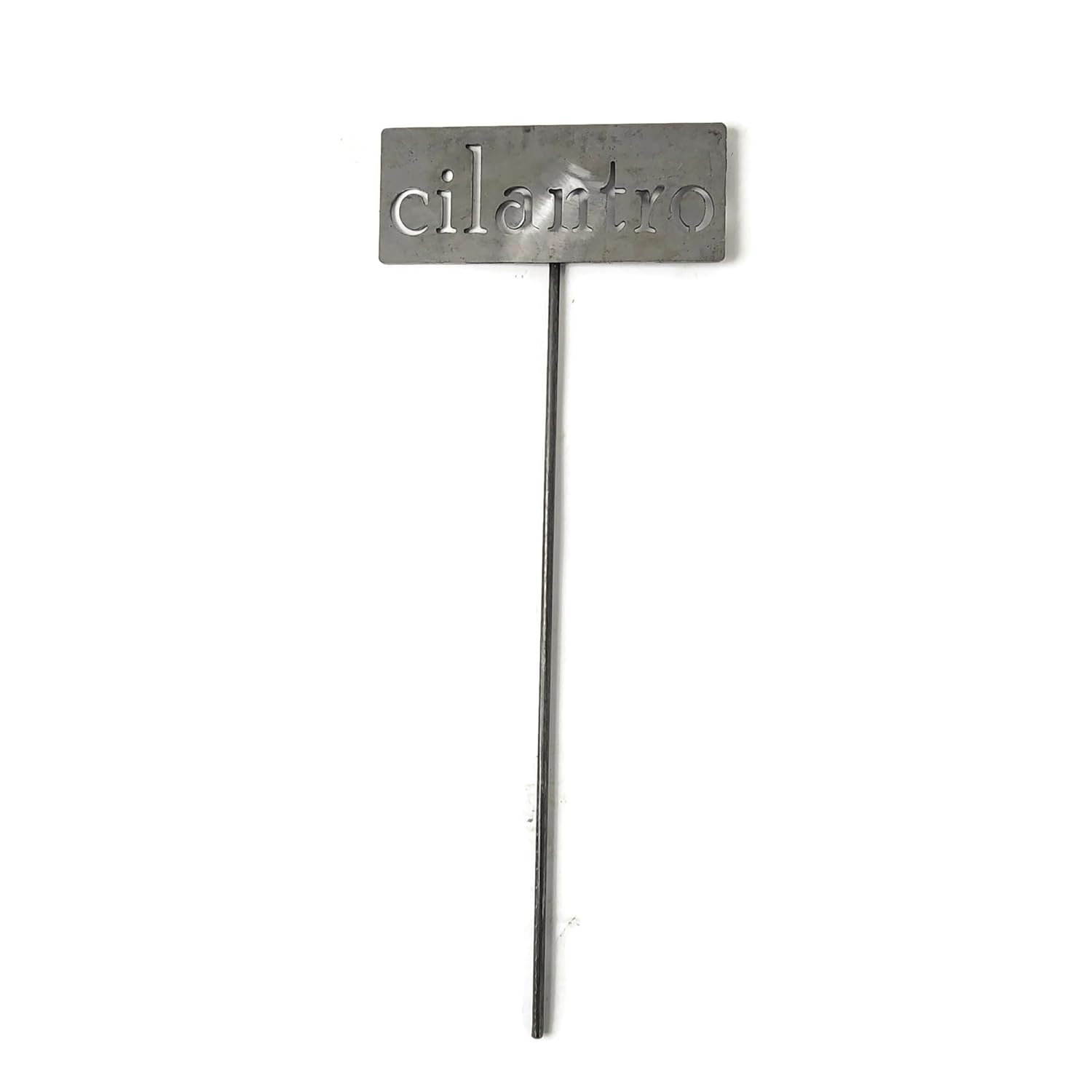 Classic Metal Garden Markers 19 Inches Tall (cilantro, Raw, Unfinished Steel (will rust with time))-VerdiqueGarden