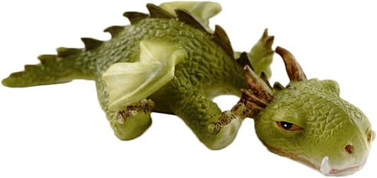 Top Collection Miniature Fairy Garden and Terrarium Statue, Sleepy Mini Dragon-VerdiqueGarden