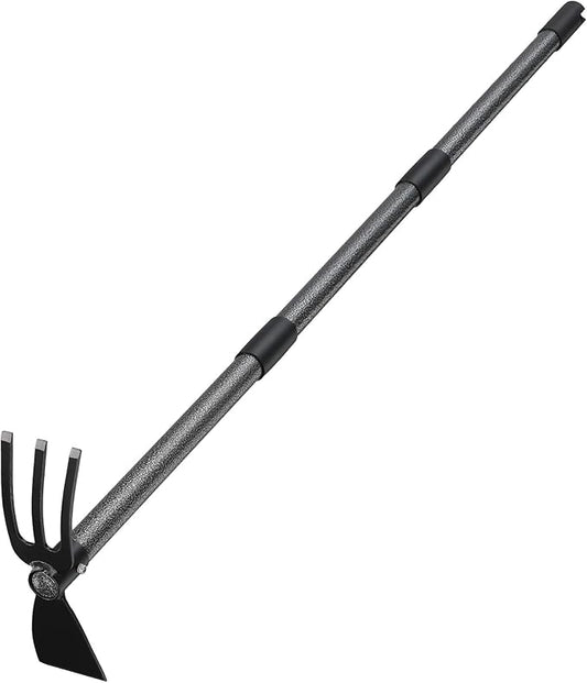 Hoe Garden Tool, 45 Inch Garden Hoe Long Handle for Weeding, Hoe Cultivator 2 in 1 Hand Garden Tools for Gardening Planting-VerdiqueGarden
