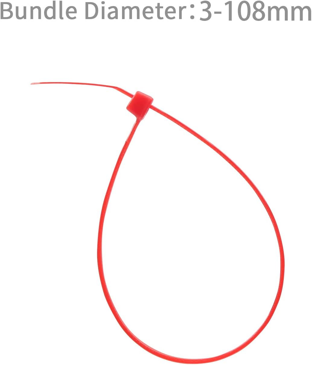 XINGO 100PCS Cable Zip Ties Heavy Duty, Premium Nylon Plastic Wire Ties with 50 Pounds Tensile Strength, Self-Locking Black Nylon Zip Ties for Indoor and Outdoor (16 inch, Red)-VerdiqueGarden