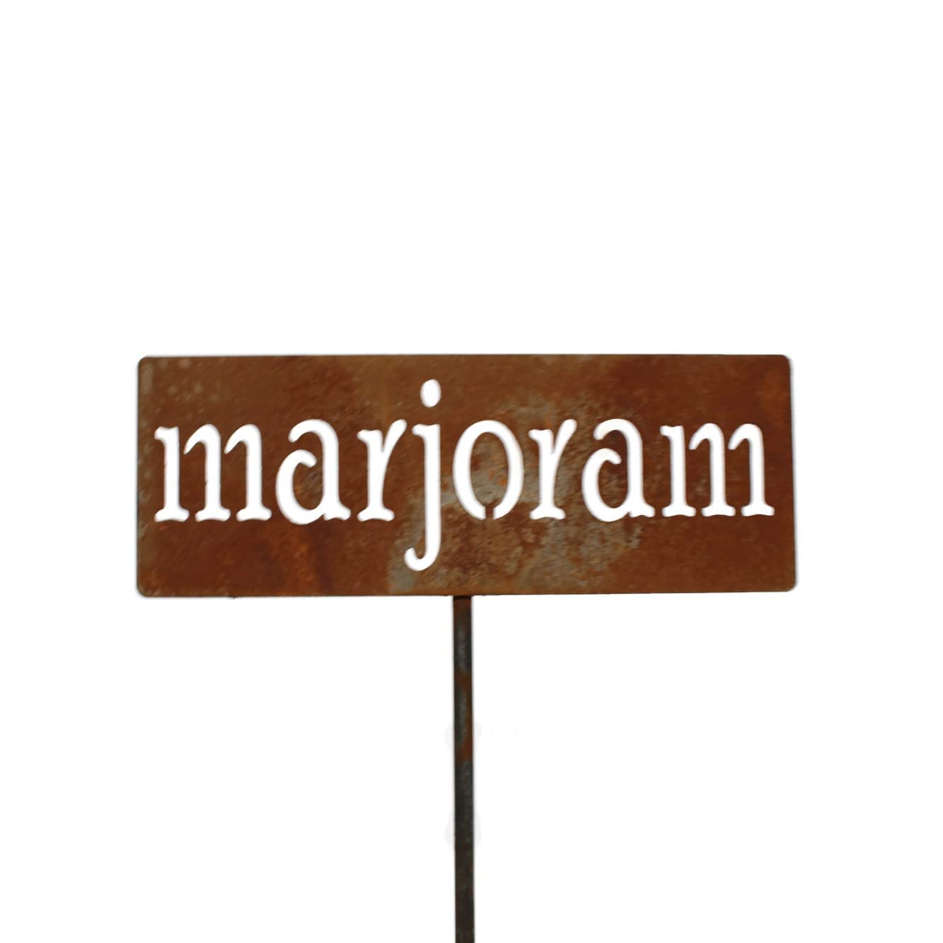 Classic Metal Garden Markers 19 Inches Tall (marjoram, Naturally Rusted)-VerdiqueGarden