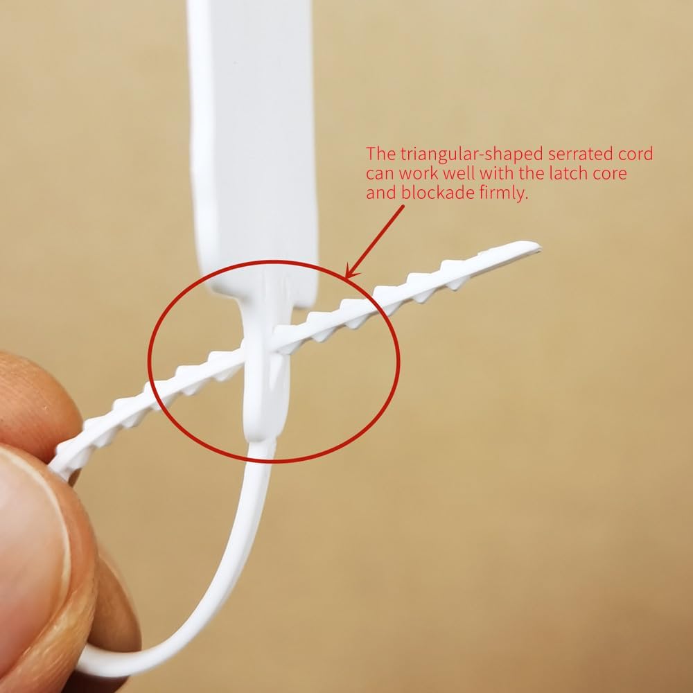 100pcs Reusable Blank Plastic Tags Ties Key Tags 1.45"*2.48" Serrated Tension Sealing Strap with Large Label Plastic Tie Mark Label Waterproof Hang Sign Write on Tag (5 Colors Mixed, 100pcs)-VerdiqueGarden