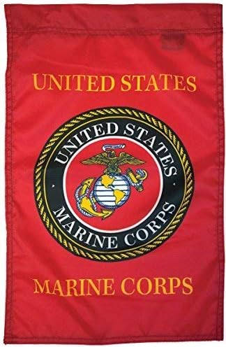 FlagSource U.S. Marine Corps Nylon Military Flag, Made in The USA, 18x12"-VerdiqueGarden