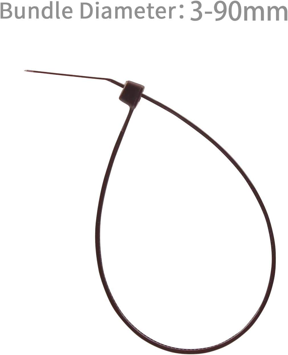 XINGO 100PCS Cable Zip Ties Heavy Duty, Premium Nylon Plastic Wire Ties with 50 Pounds Tensile Strength, Self-Locking Black Nylon Zip Ties for Indoor and Outdoor (14 inch, Brown)-VerdiqueGarden