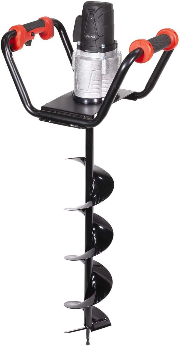 XtremepowerUS 1500W Electric Post Hole Digger Earth Auger Dig Hole Fence Post Hole Digging, Tree Planting with 6" Digging Auger Bit Set, 3/4" Shaft-VerdiqueGarden