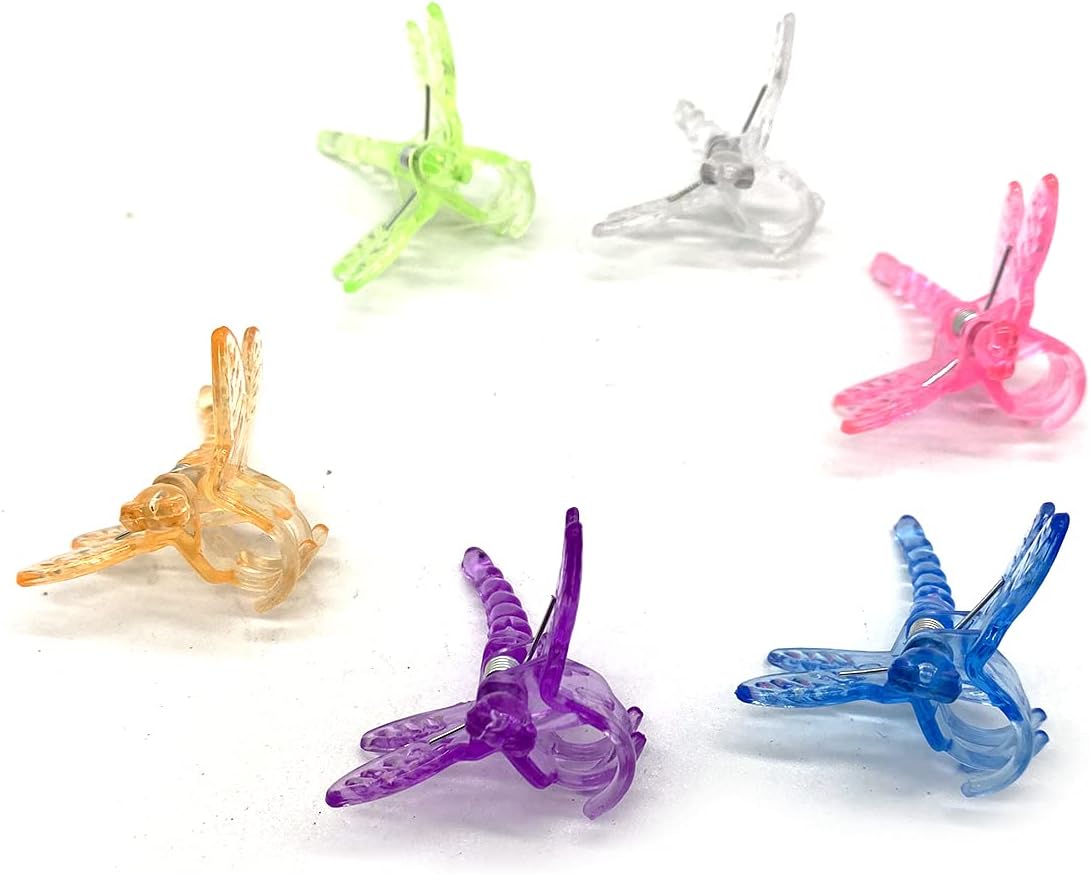 30Pcs Colorful Dragonfly Orchid Clips, Garden Plant Vine Support Clips Flower Clips-VerdiqueGarden