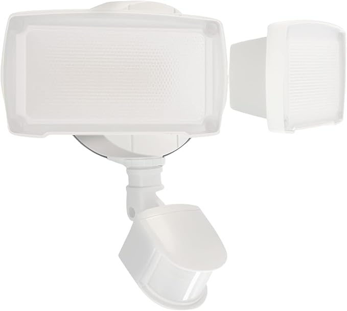 UME 19W LED Security Lights Motion Sensor Light Outdoor, 2000LM Motion Flood Light, 5000K, IP65 Waterproof, 2 Adjustable Head Motion Detector Security Light for Exterior,Outside,Garage,Yard(White)-VerdiqueGarden