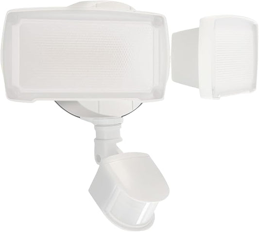 UME 19W LED Security Lights Motion Sensor Light Outdoor, 2000LM Motion Flood Light, 5000K, IP65 Waterproof, 2 Adjustable Head Motion Detector Security Light for Exterior,Outside,Garage,Yard(White)-VerdiqueGarden