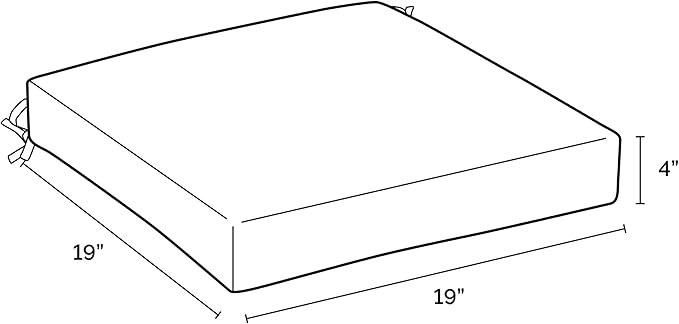 Arden Outdoor Seat Cushion, 19 x 19, Rain-Proof, Fade Resistant Sapphire Blue Leala-VerdiqueGarden