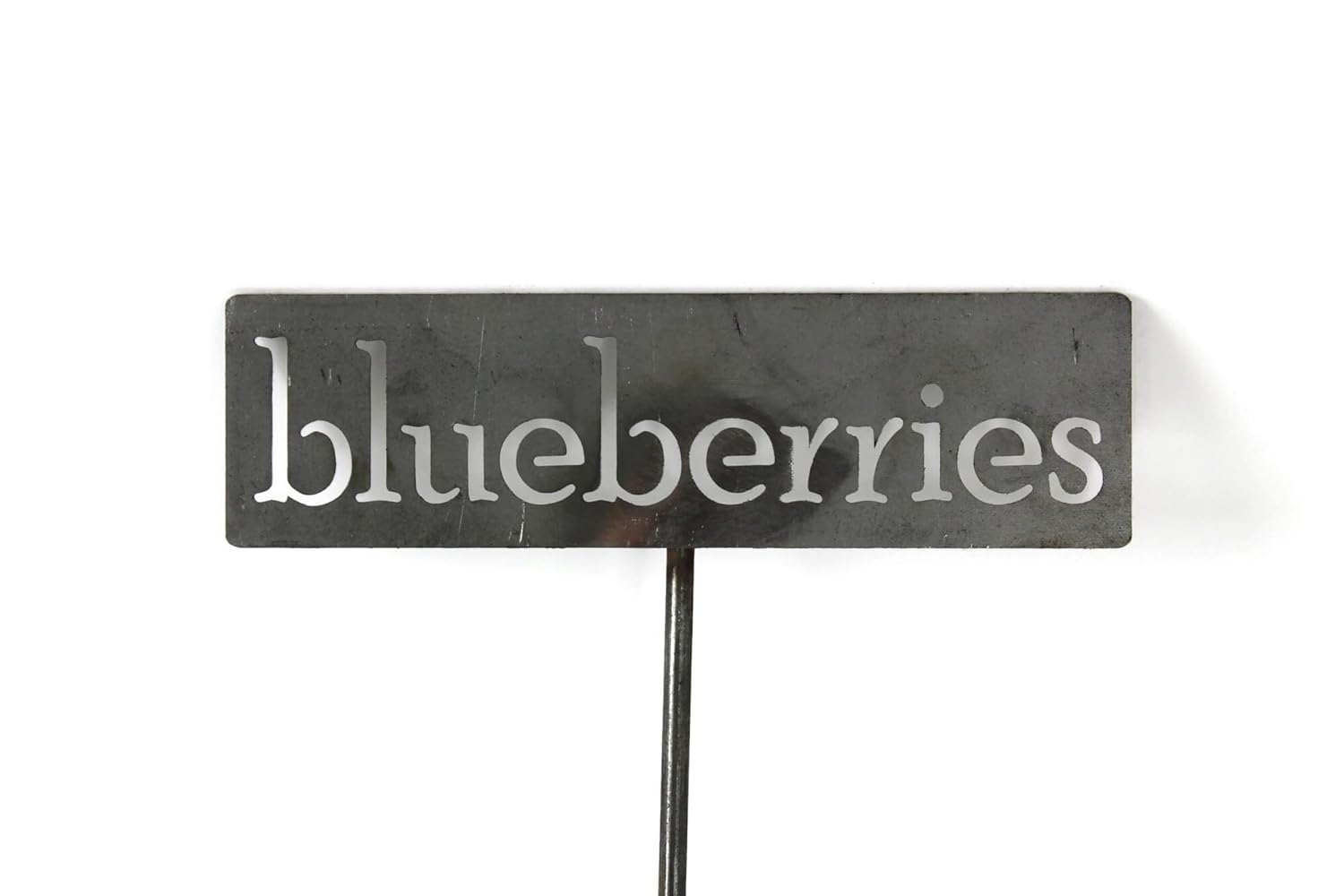 Classic Metal Garden Markers 19 Inches Tall (blueberries, Raw, Unfinished Steel (will rust with time))-VerdiqueGarden