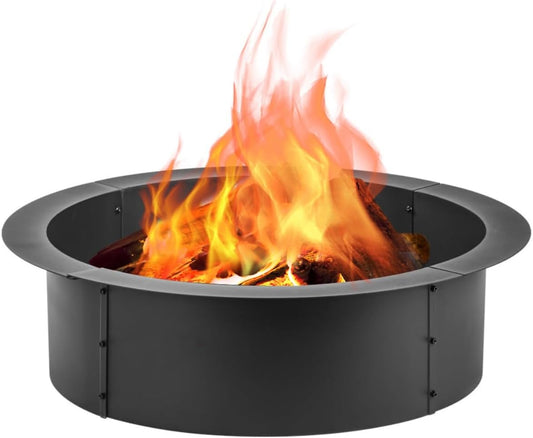 36 inch Fire Pit Ring, Firepit Ring for Camping, Wood Burning Fire Pit for Outside,Yard,Garden,Outdoor Fireplace-VerdiqueGarden