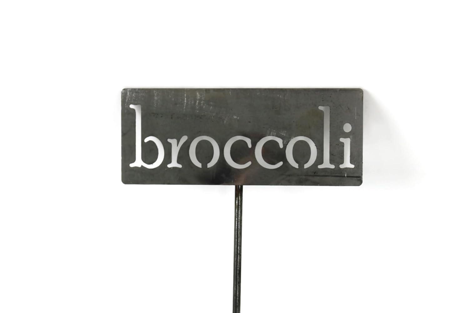 Classic Metal Garden Markers 19 Inches Tall (broccoli, Raw, Unfinished Steel (will rust with time))-VerdiqueGarden
