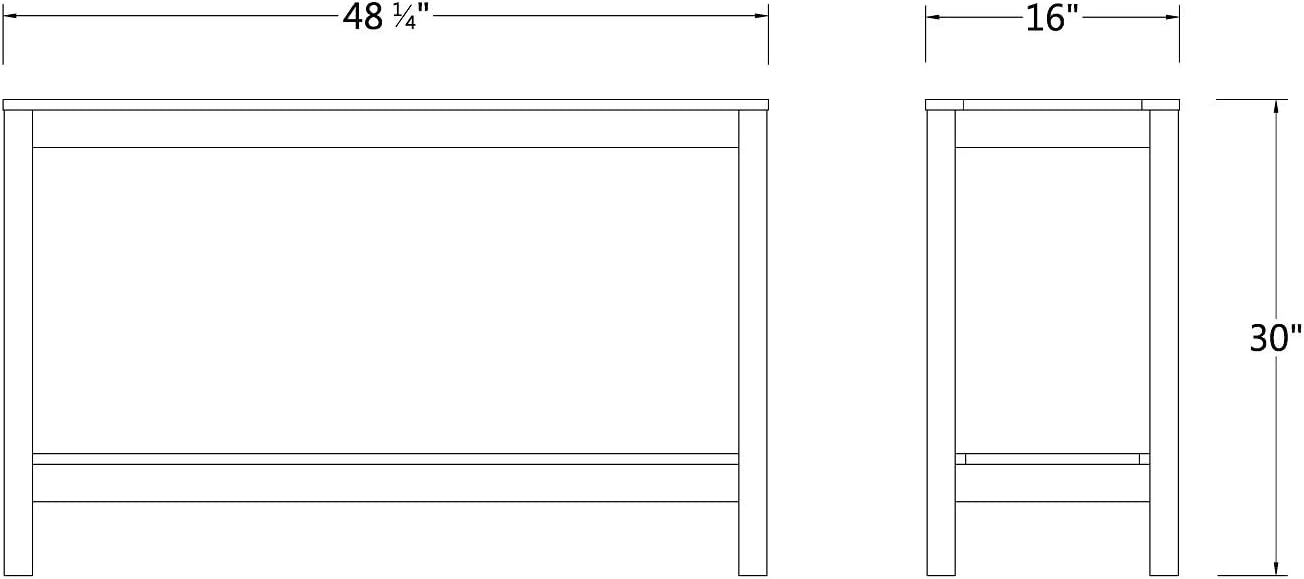 Cambridge Casual Solid Wood West Lake Outdoor Console Table – Weathered Gray Finish – Durable and Stylish Accent Plant Table for Patio, Deck, Porch, Garden, and Outdoor Spaces-VerdiqueGarden