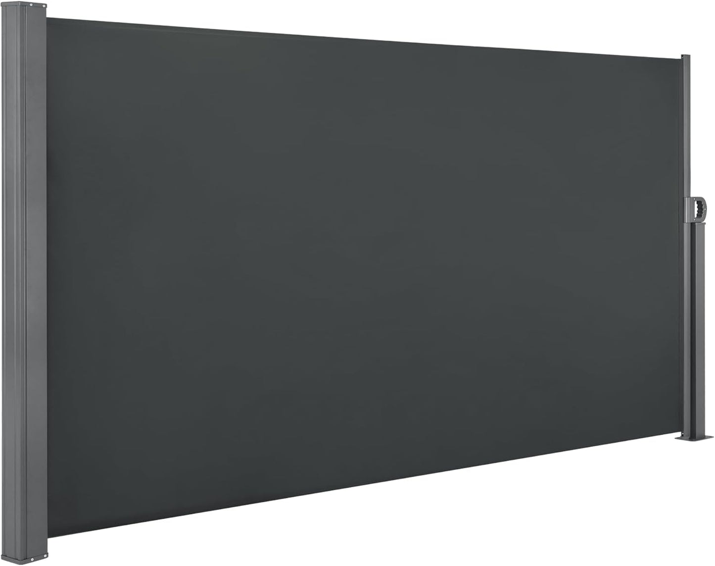 Macrout Retractable Side Awning for Patio & Balcony – Waterproof UV-Resistant Outdoor Privacy Screen, Folding Wind Block for Deck, Porch, Garden (Dark Grey, 118" x 63")-VerdiqueGarden