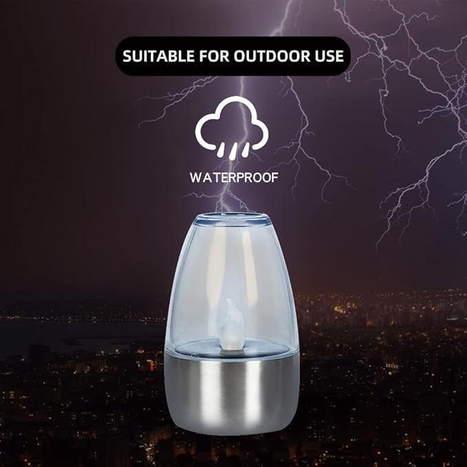 Solar Candle Lights,Flameless Candle Lights,Solar Rechargeable Tea Wax lamp,6 flameless Candle Light, Suitable for Wedding, Valentine's Day, Halloween, Christmas (Tea Light)-VerdiqueGarden