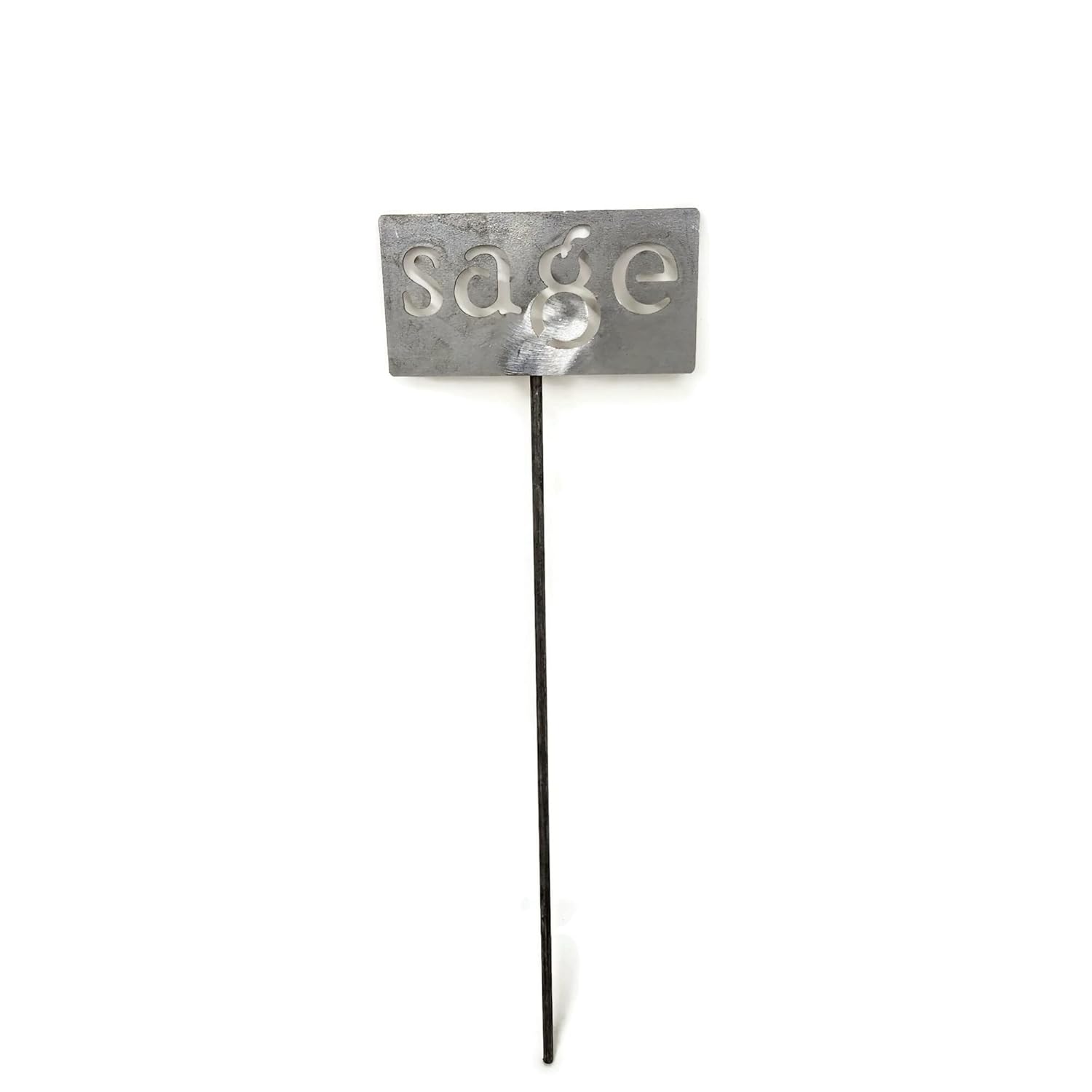 Classic Metal Garden Markers 19 Inches Tall (sage, Raw, Unfinished Steel (will rust with time))-VerdiqueGarden