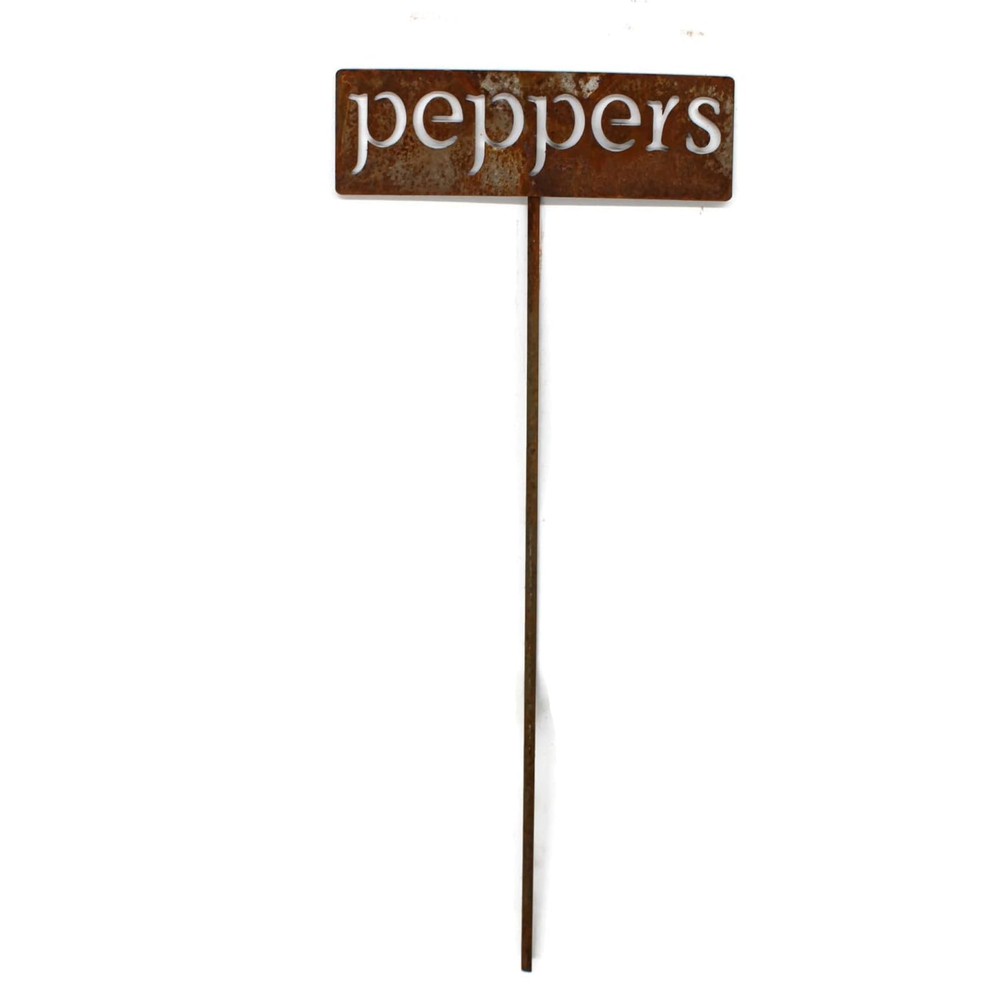 Classic Metal Garden Markers 19 Inches Tall (peppers, Naturally Rusted)-VerdiqueGarden