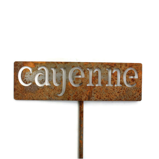 Classic Metal Garden Markers 19 Inches Tall (cayenne, Naturally Rusted)-VerdiqueGarden