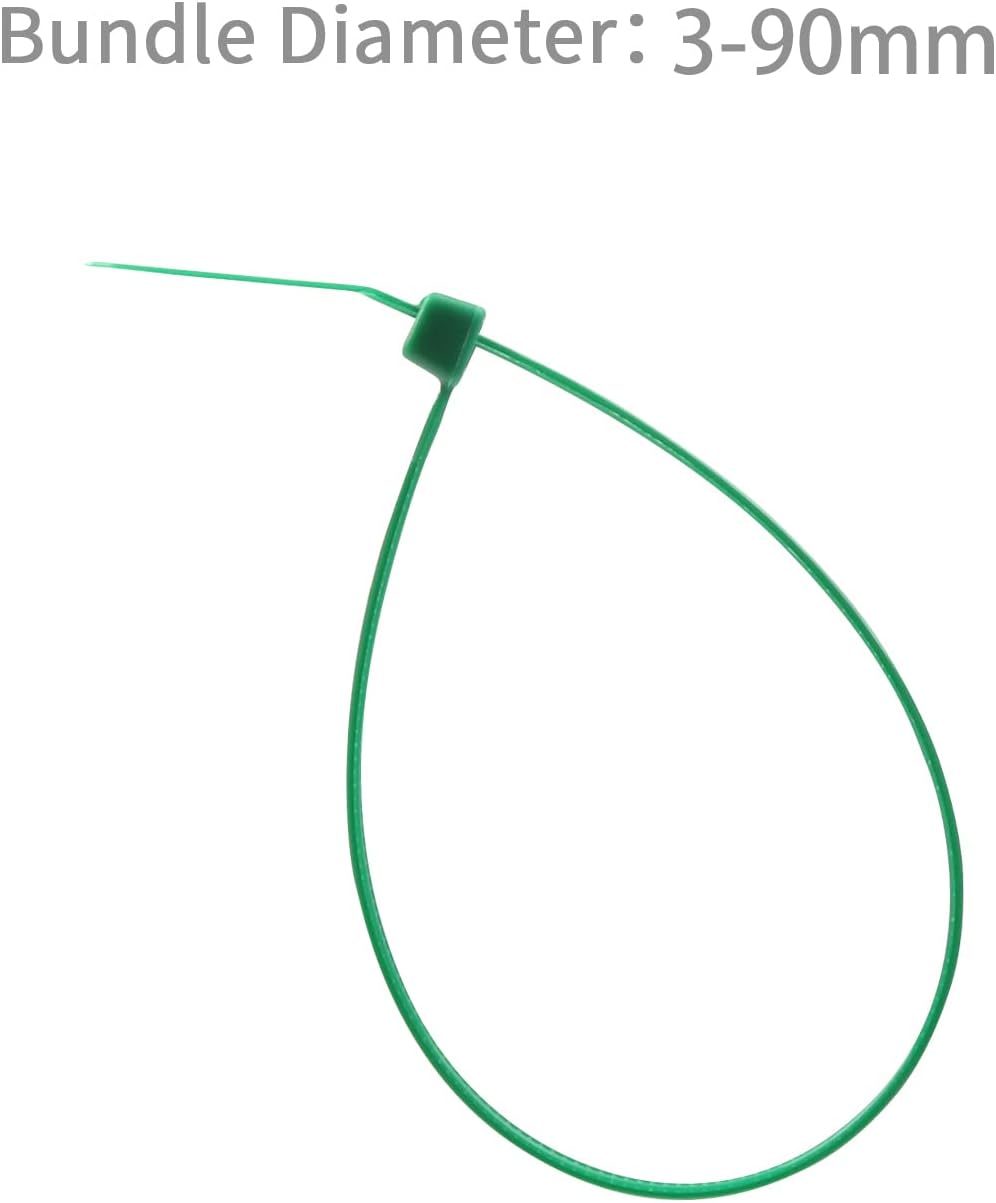 XINGO 100PCS Cable Zip Ties Heavy Duty, Premium Nylon Plastic Wire Ties with 50 Pounds Tensile Strength, Self-Locking Black Nylon Zip Ties for Indoor and Outdoor (14 inch, Green)-VerdiqueGarden