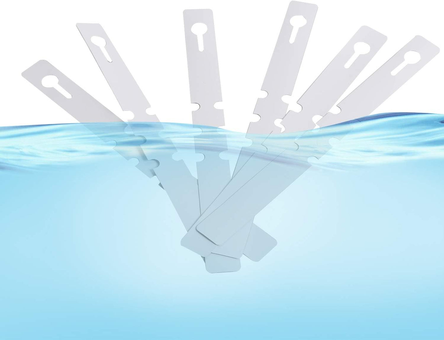 KINJOEK 1200 PCS White Plant Labels Tags, Plastic Adjustable Wrap Around Waterproof Hanging Garden Tree Name Tags, 2x20cm Strip Plant Tag for Identifying Various Outdoor Nursery Plants Flowers-VerdiqueGarden