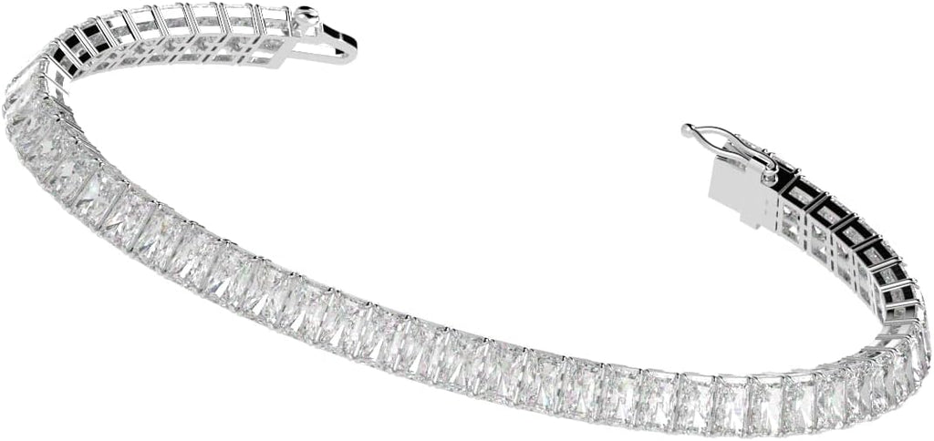 Houston Diamond District 2 to 28 Carat Lab Grown Diamond Classic Tennis Bracelet, 4-Prong Setting for Women (E-F Color, VS2-SI1 Clarity)