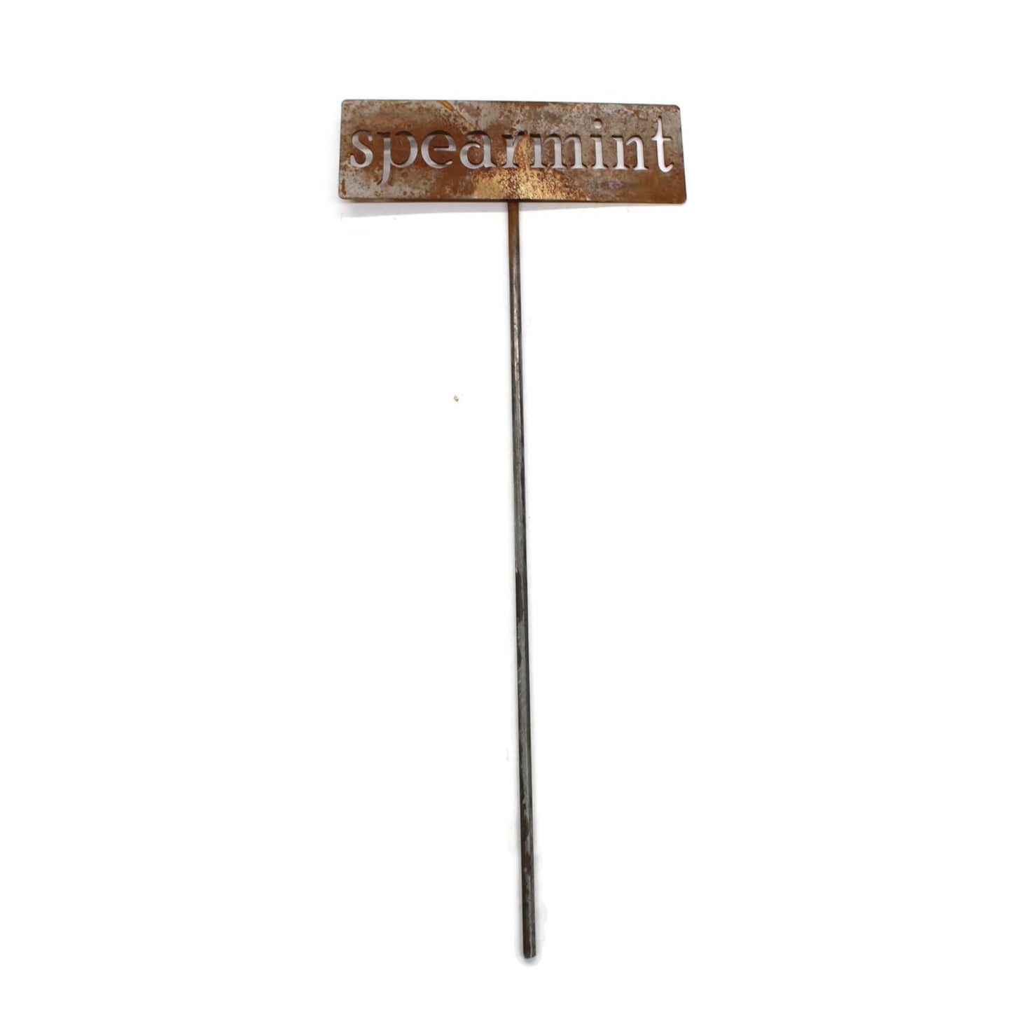 Classic Metal Garden Markers 19 Inches Tall (spearmint, Naturally Rusted)-VerdiqueGarden