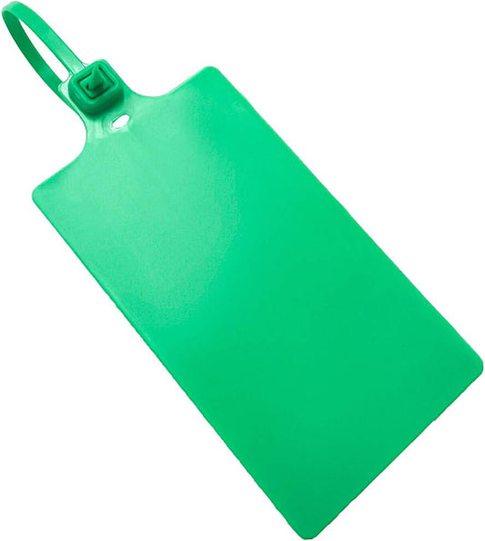 Blank Waterproof Plastic Tags Marker Ties Large Labeling Tags 2.28"×3.94" Green 100 pcs per Bag-VerdiqueGarden