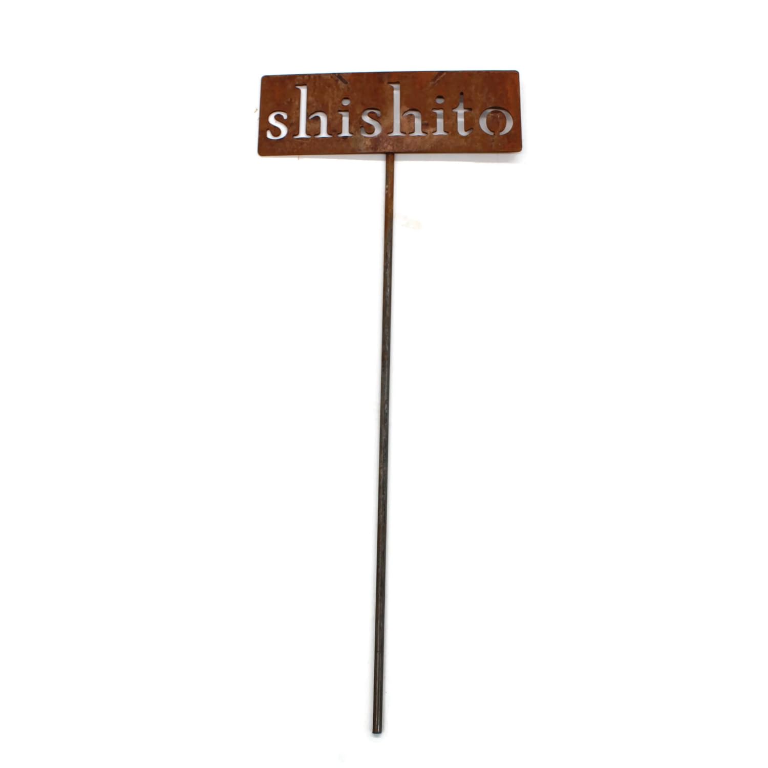 Classic Metal Garden Markers 19 Inches Tall (shishito, Naturally Rusted)-VerdiqueGarden