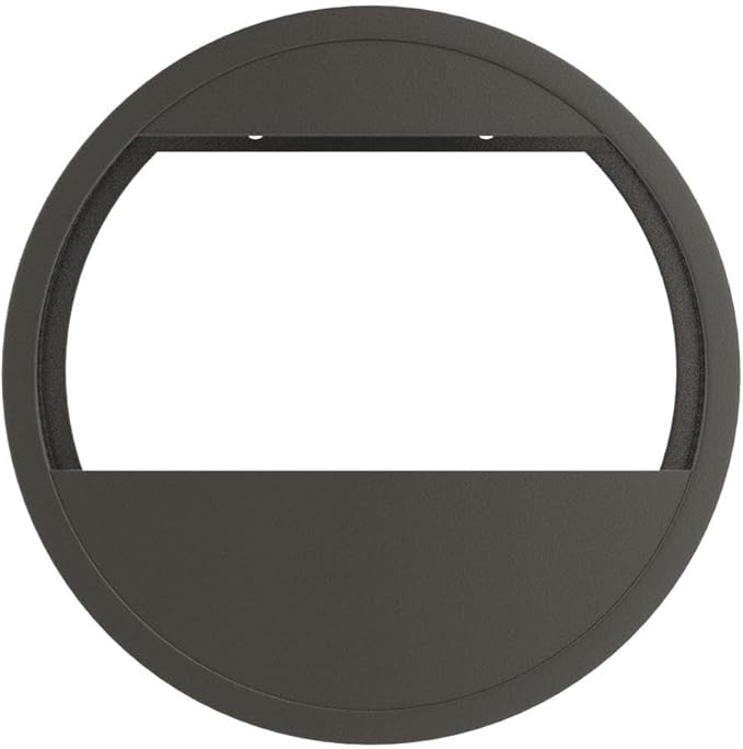 Grand patio Outdoor Circular LED Solar Hanging Wall Sconce Planter, with Dusk to Dawn Sensor Decor Wall Lighting for Garage Doorway Patio Yard, Cement Grey (S-Round)-VerdiqueGarden