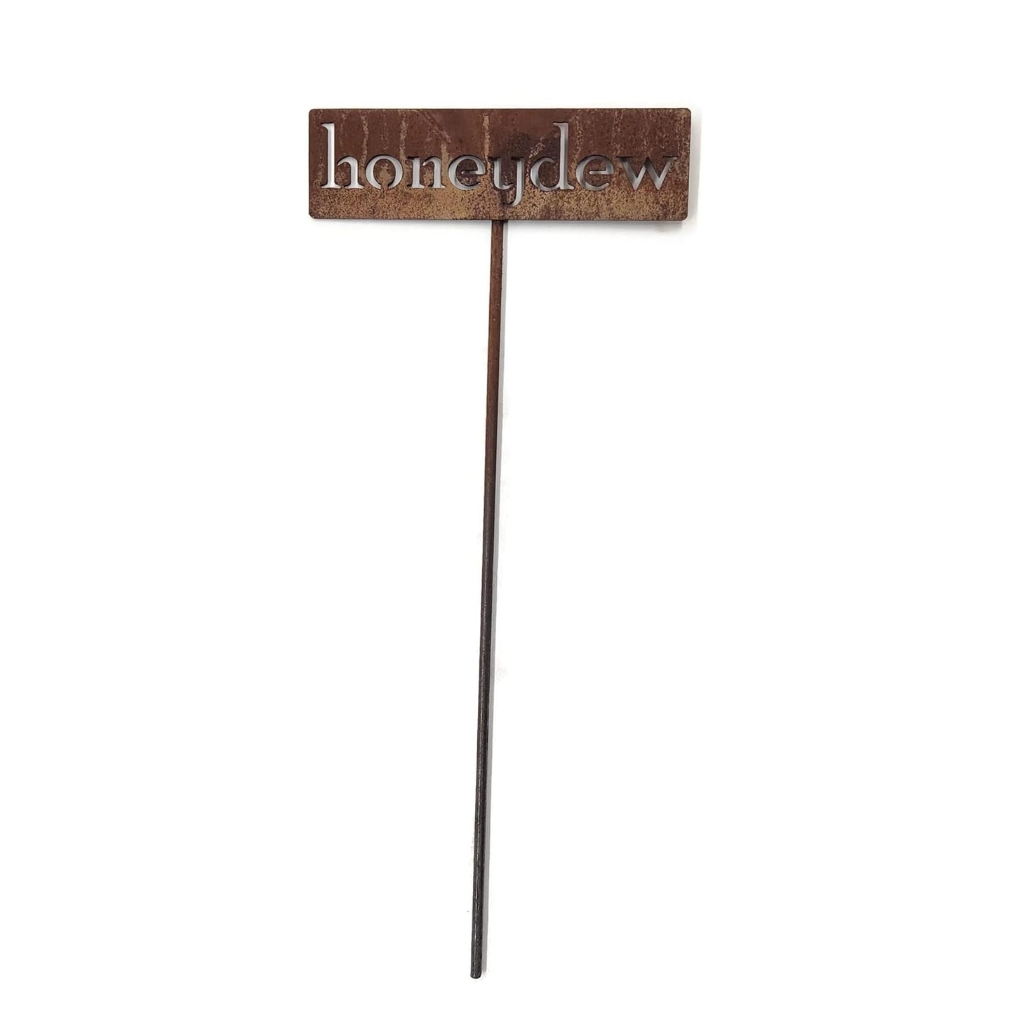 Classic Metal Garden Markers 19 Inches Tall (honeydew, Naturally Rusted)-VerdiqueGarden