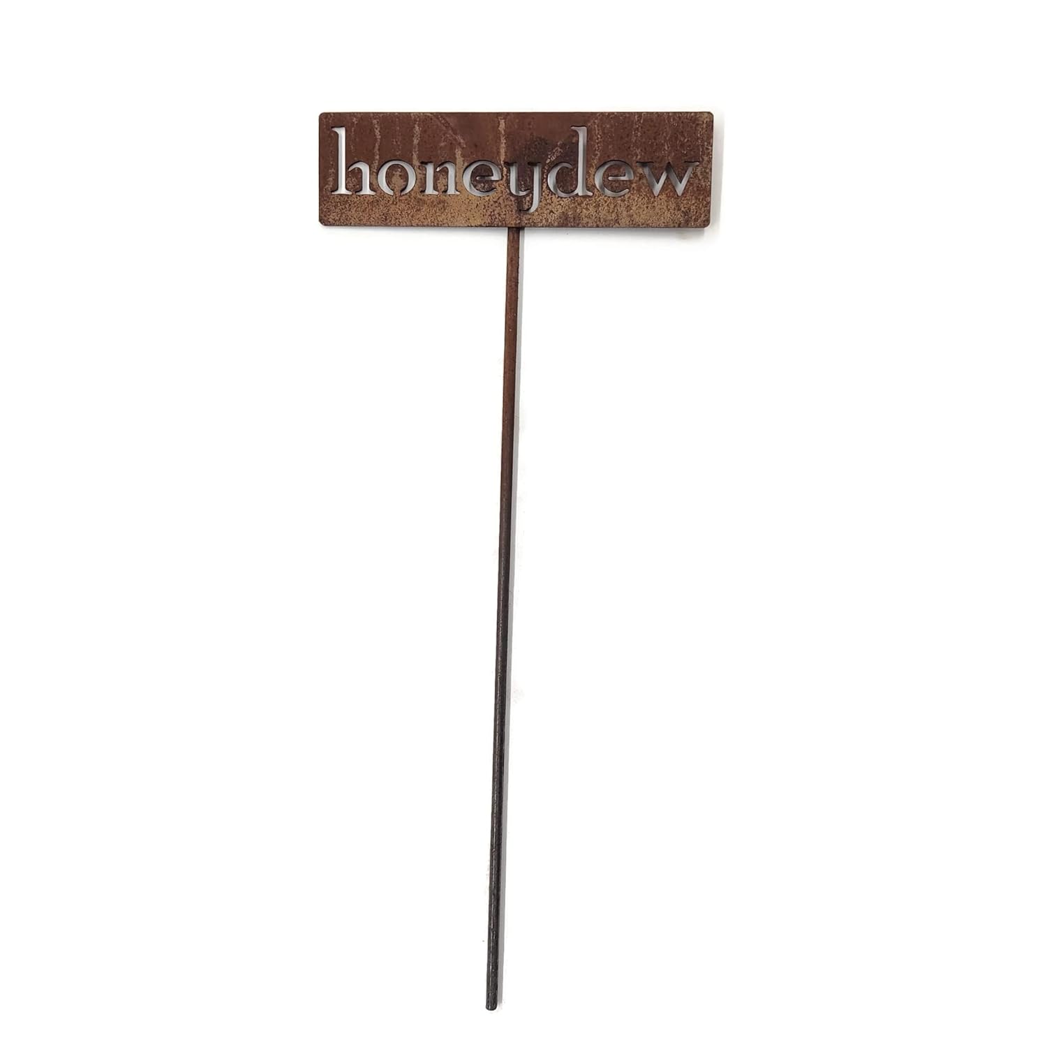 Classic Metal Garden Markers 19 Inches Tall (honeydew, Naturally Rusted)-VerdiqueGarden