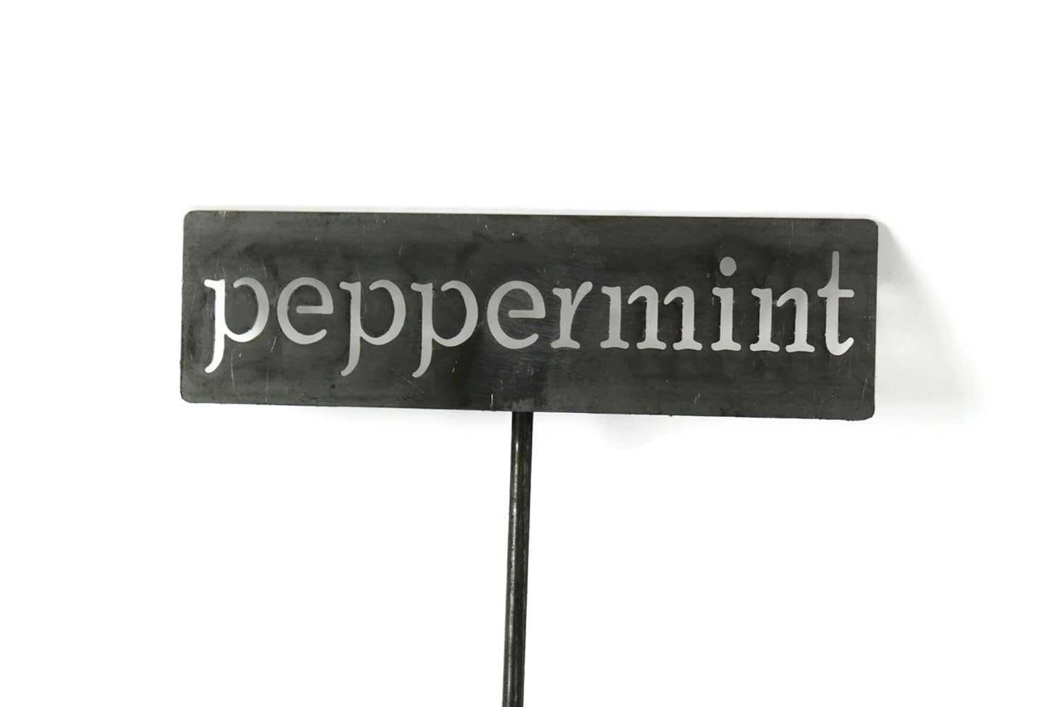 Classic Metal Garden Markers 19 Inches Tall (peppermint, Raw, Unfinished Steel (will rust with time))-VerdiqueGarden