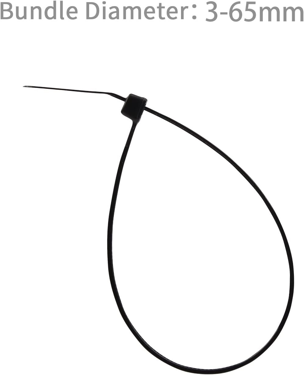 XINGO 100PCS Cable Zip Ties Heavy Duty, Premium Nylon Plastic Wire Ties with 50 Pounds Tensile Strength, Self-Locking Black Nylon Zip Ties for Indoor and Outdoor (10 inch, Black)-VerdiqueGarden