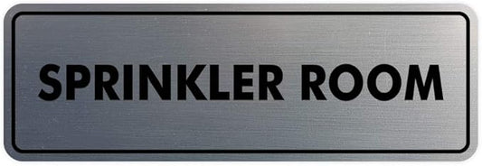 Signs ByLITA Standard Sprinkler Room Sign (Brushed Silver) - Small-VerdiqueGarden
