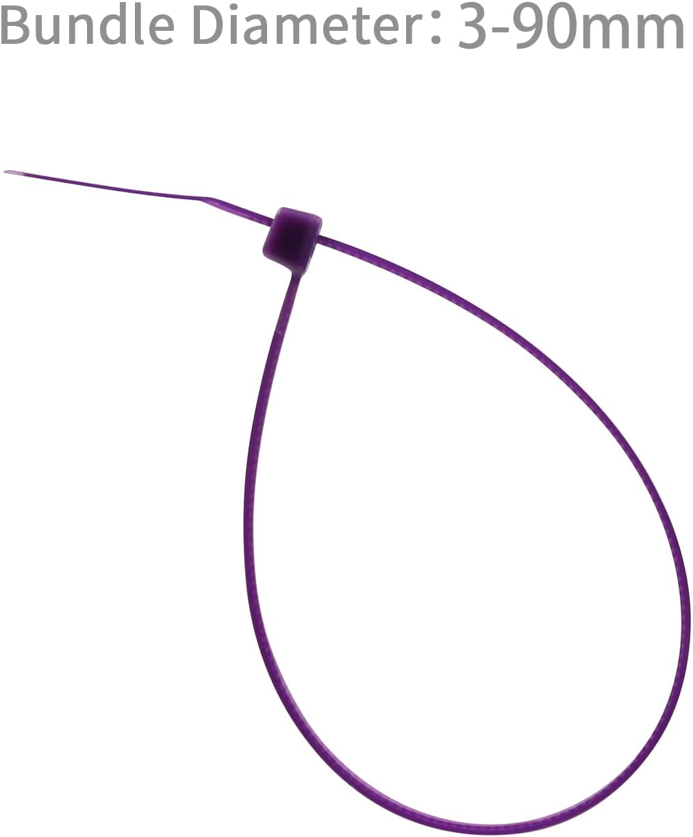 XINGO 100PCS Cable Zip Ties Heavy Duty, Premium Nylon Plastic Wire Ties with 50 Pounds Tensile Strength, Self-Locking Black Nylon Zip Ties for Indoor and Outdoor (14 inch, Purple)-VerdiqueGarden